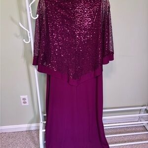 Elegant Purple Sequin Gown
